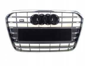 Grill Audi A6 S6 C7 2011–2014 czarny połysk z chromami