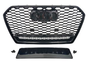 Grill RS6 Audi A6 C7 Lift 2014–2018, plaster miodu Quattro