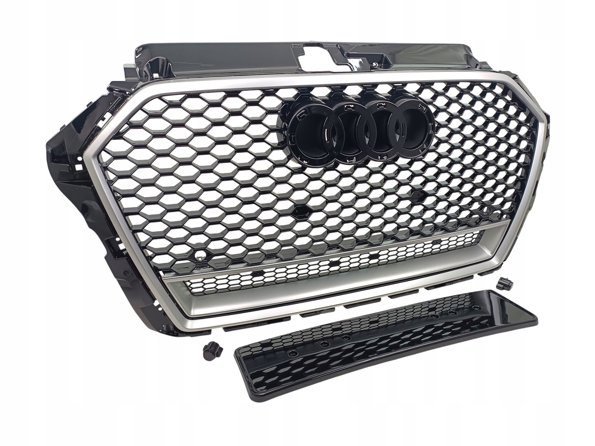 Grill atrapa Audi A3 (8V) lift 2016r–2020r wzór RS3 plaster miodu — zdjęcie produktu 2