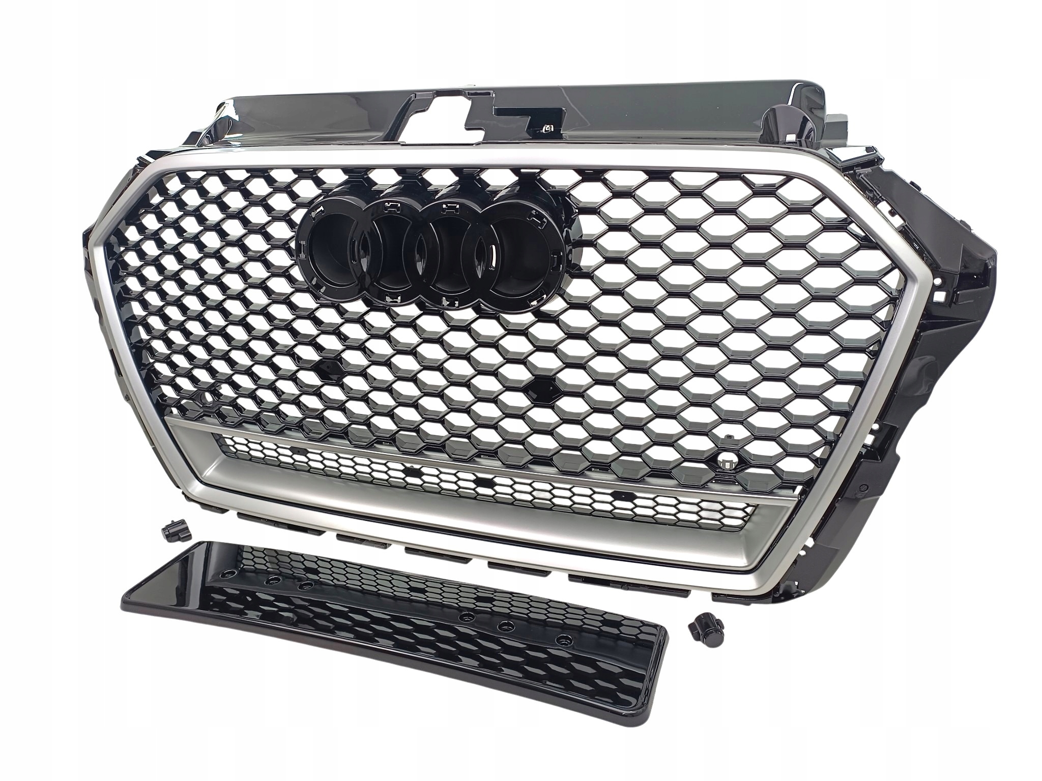 Grill atrapa Audi A3 (8V) lift 2016r–2020r wzór RS3 plaster miodu — zdjęcie produktu 3