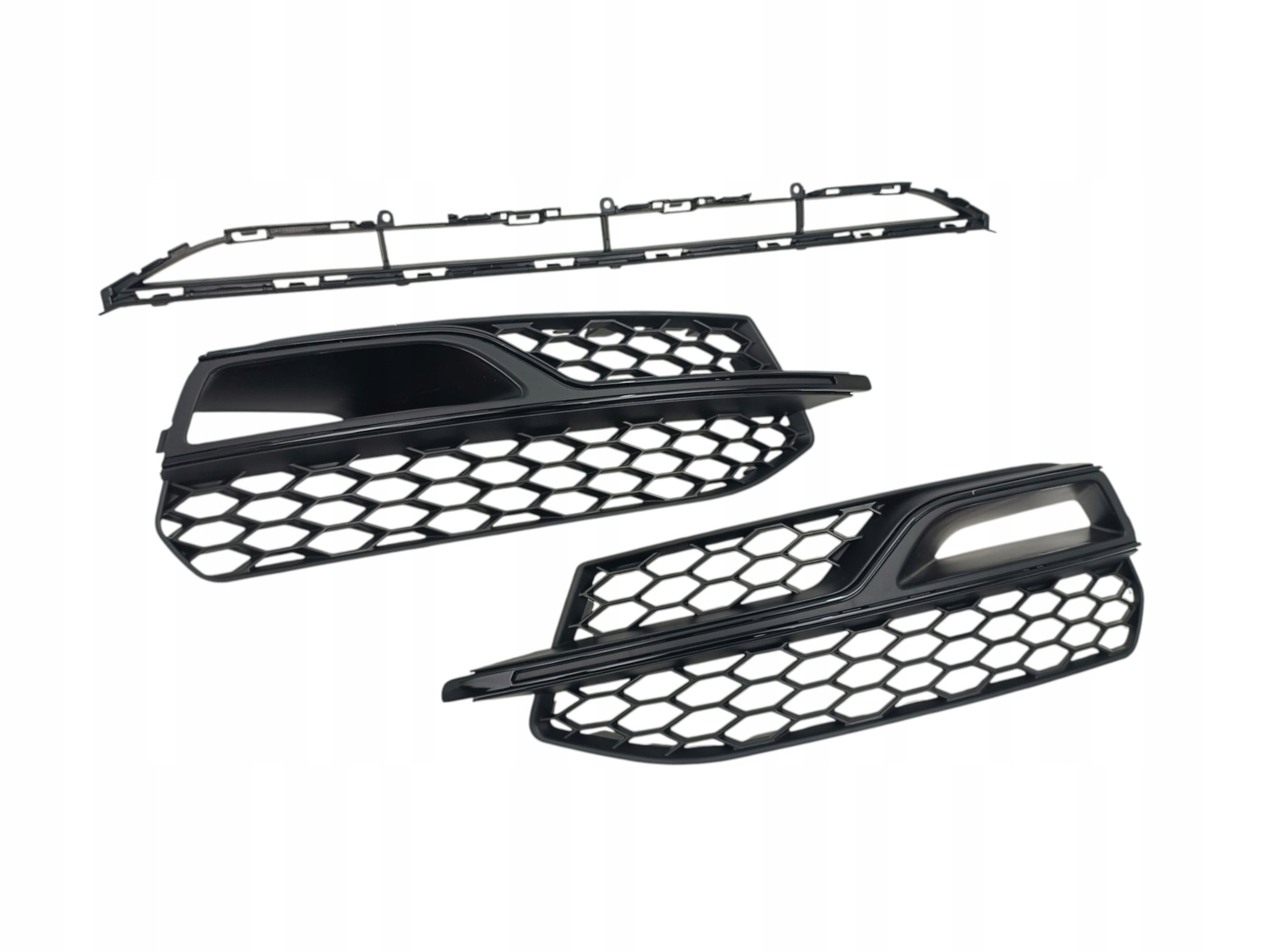 KOMPLET 3 TRZECH ATRAP KRATEK ZDERZAKA AUDI A3 S3 S-LINE 8V 2012-16r CZARNE - obrazek 11