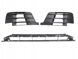 Komplet 3 czarnych kratek atrap zderzaka Audi Q7 4M 2015–2019 S-line — zdjęcie produktu 1