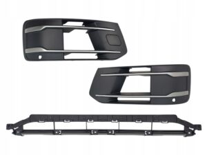 Komplet 3 kratek atrap Audi Q7 4M 2015–2019 srebrne listwy PDC — zdjęcie produktu 1